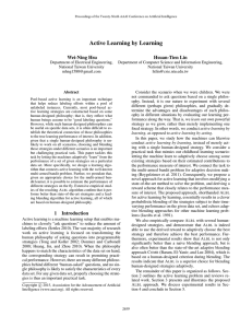 Active Learning by Learning Wei-Ning Hsu Hsuan-Tien Lin