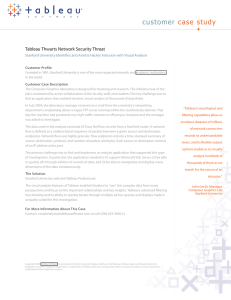 customer case study Tableau Thwarts Network Security Threat