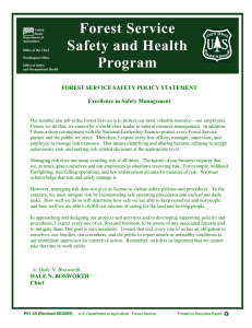 Forest Service Safety and Health Program