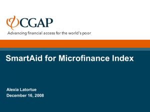 SmartAid for Microfinance Index Alexia Latortue December 16, 2008