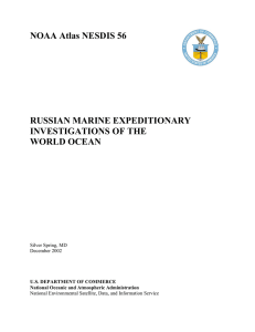 NOAA Atlas NESDIS 56  RUSSIAN MARINE EXPEDITIONARY INVESTIGATIONS OF THE
