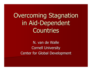 Overcoming Stagnation in Aid - Dependent