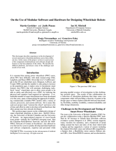 On the Use of Modular Software and Hardware for Designing... Martin Gerdzhev and Joelle Pineau Ian M. Mitchell