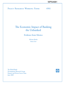 The Economic Impact of Banking the Unbanked 4981