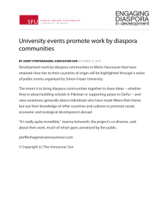 University events promote work by diaspora communities ENGAGING