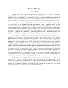 Teaching Philosophy  Joseph C. Sloop