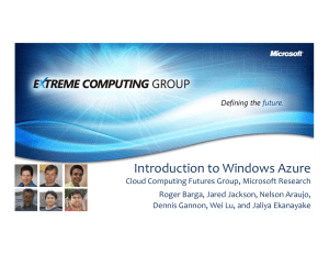 Introduction to Windows Azure