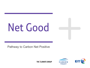 Pathway to Carbon Net Positive Better Future Net Good