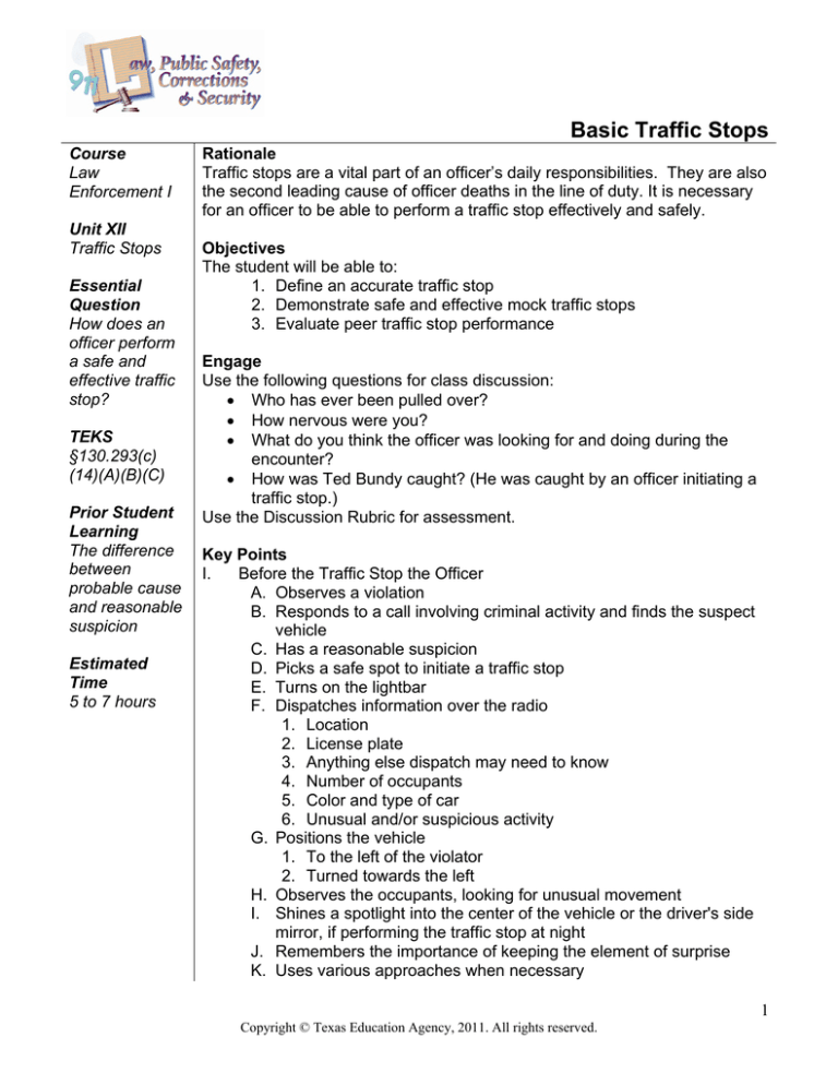 Basic Traffic Stops