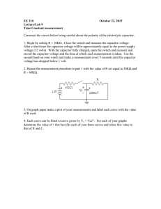 EE 210 October 22, 2015 Lecture/Lab 9 Time Constant measurement