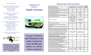 Septic Systems Homeowners Self Assessment A Homeowner’s Guide to