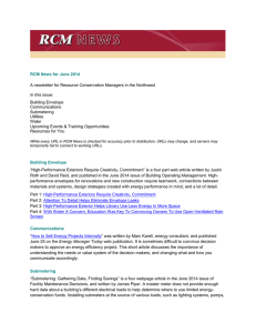 RCM News for June 2014 Building Envelope Communications