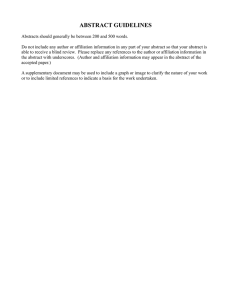 ABSTRACT GUIDELINES