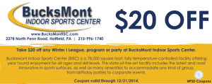 Take $20 off any Winter I League, program or party...