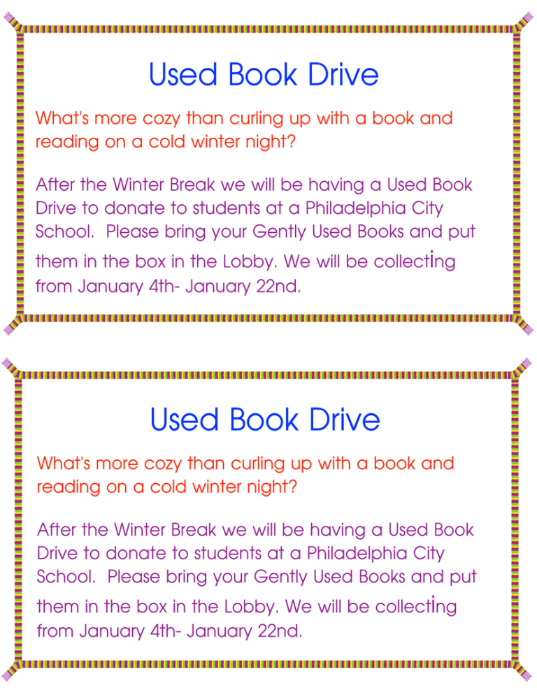 Used Book Drive