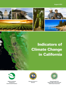 Indicators of Climate Change in California August 2013