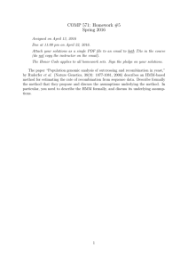 COMP 571: Homework #5 Spring 2016