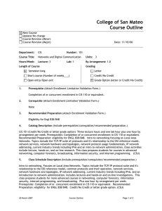 College of San Mateo Course Outline