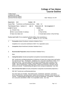 College of San Mateo Course Outline