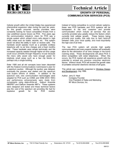 Technical Article GROWTH OF PERSONAL COMMUNICATION SERVICES (PCS)