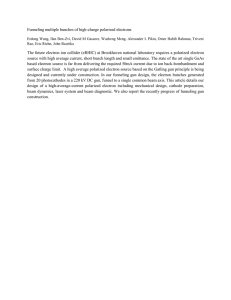 Funneling multiple bunches of high-charge polarized electrons