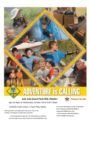 Join Cub Scout Pack 950, Media!   Sign Up Night on Wednesday, October 3rd at 6:30‐7:30pm at Media Youth Center, 1 Youth Way, Media.