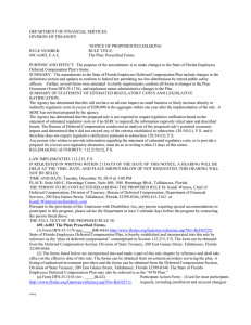 DEPARTMENT OF FINANCIAL SERVICES DIVISION OF TREASURY  NOTICE OF PROPOSED RULEMAKING