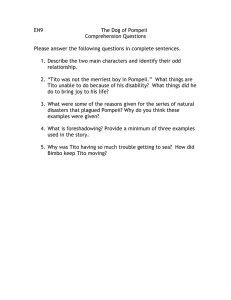 The Dog of Pompeii: Comprehension Questions Worksheet