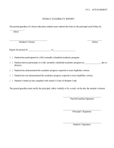 137.1.  ATTACHMENT WEEKLY ELIGIBILITY REPORT