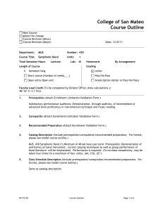 College of San Mateo Course Outline