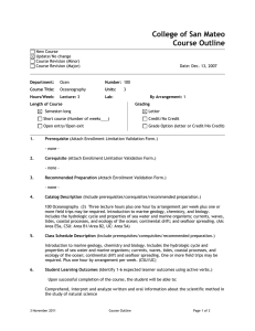 College of San Mateo Course Outline