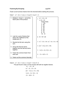 Factoring By Grouping  cpg2000 Case 1