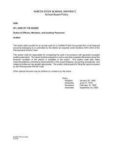 NORTH PENN SCHOOL DISTRICT  School Board Policy