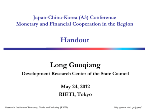 Handout Long Guoqiang Japan-China-Korea (A3) Conference
