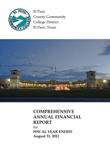 COMPREHENSIVE ANNUAL FINANCIAL REPORT El Paso