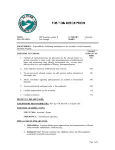 POSITION DESCRIPTION