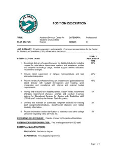 POSITION DESCRIPTION