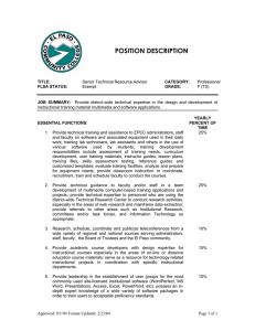 POSITION DESCRIPTION