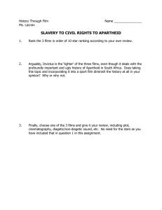 SLAVERY TO CIVIL RIGHTS TO APARTHEID