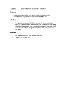 Lesson 2   - International Events of the Cold War