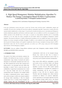 A  High-Speed Montgomery Modular Multiplication Algorithm To
