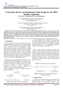 A Literature Review on Quantization Table Design for the JPEG S.P.Naresh