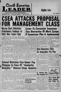 CSEA AHACKS PROPOSAL FOR MANAGEMENT CLASS • Eligible Lists