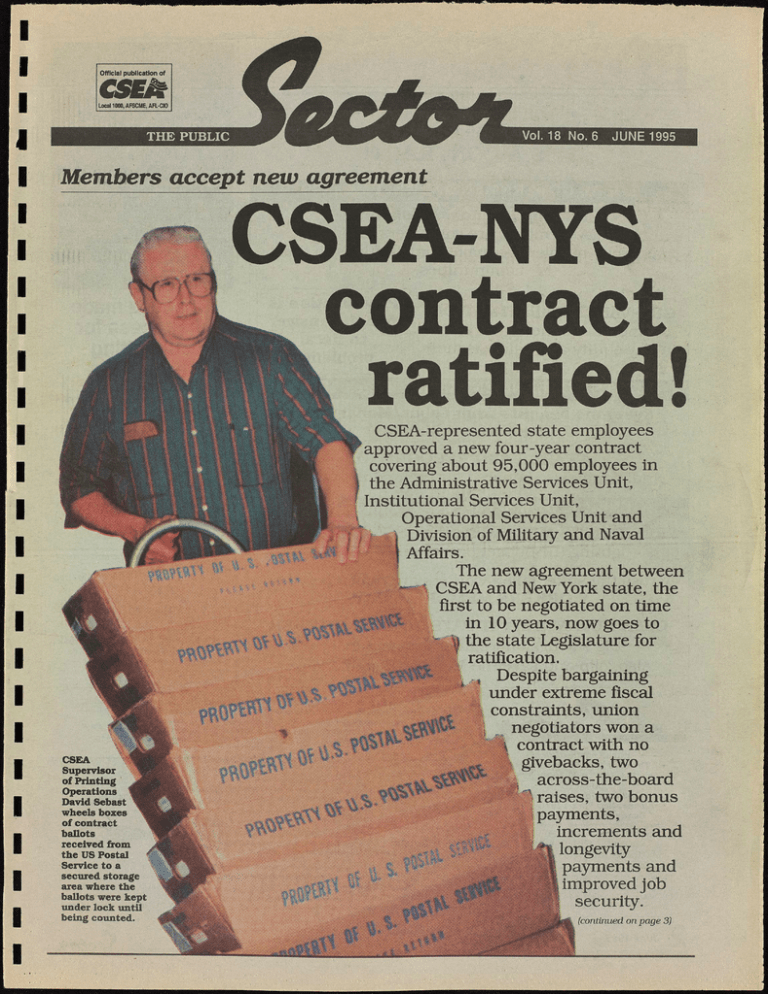 CSEANYS contract ratified! Members accept new agreement