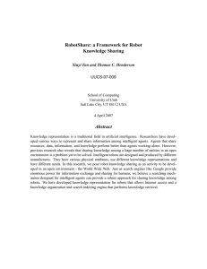 RobotShare: a Framework for Robot Knowledge Sharing Abstract