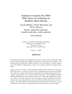 Statistical Analysis For FEM EEG Source Localization in Realistic Head Models