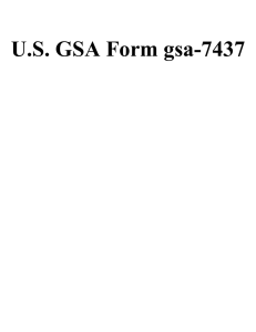 U.S. GSA Form gsa-7437