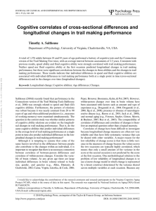 Cognitive correlates of cross-sectional differences and