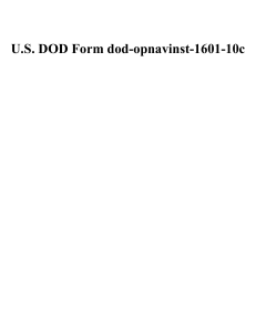 U.S. DOD Form dod-opnavinst-1601-10c