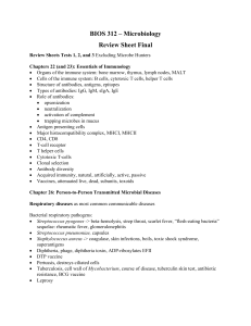 BIOS 312 – Microbiology Review Sheet Final